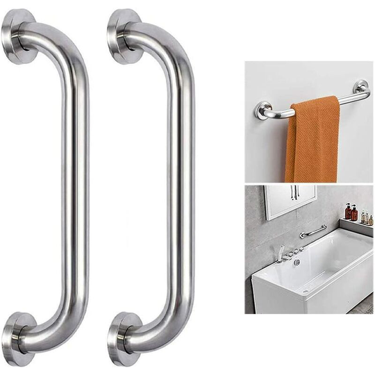 2 Pieces Elderly Grab Bar Bathtub Handle Wall Mounted Bathroom Balance Bar Handle Fall Prevention Hand High Quality Stair Running