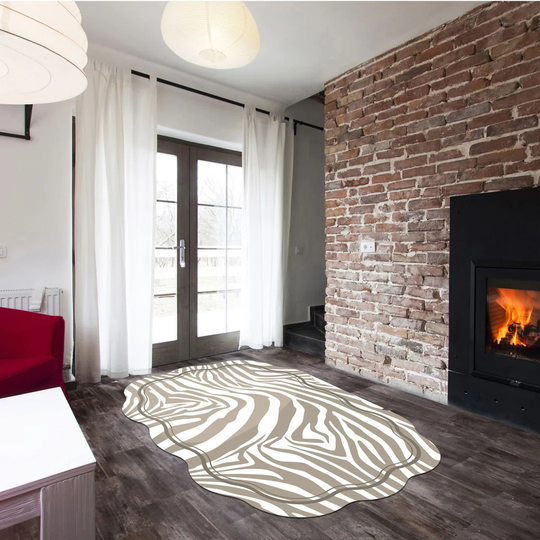 Kingsville Machine Woven Brown/White Rug