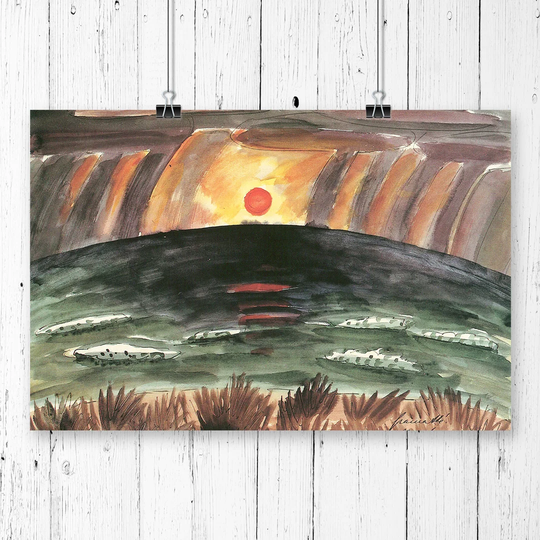 'Sunset' by Walter Gramatte Painting Print