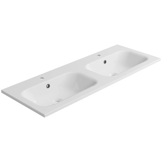 Oliphant White Ceramic Rectangular Bathroom Sink with Faucet and Overflow