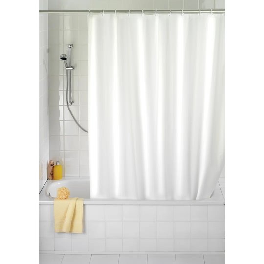 Shower curtain plain white 180 x 200cm