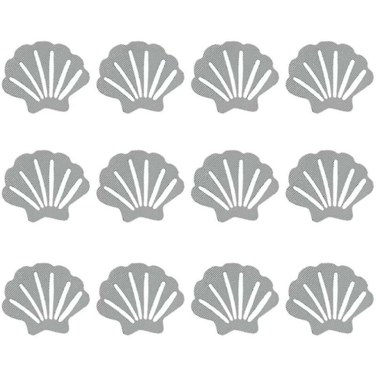 Ilovemilan - Non Slip Bathtub Stickers Shell-shaped Bathtub Grip Stickers For Bathroom(12 Pieces, Pink)