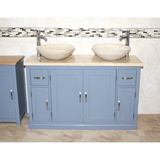 Solid Beech Ottowa 1230mm Free-standing Double Vanity
