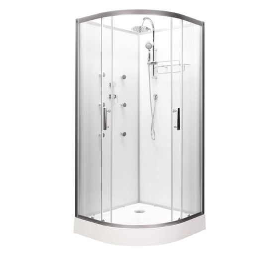 Vidalux Hydro SS79 White Shower Cabin 900 x 900