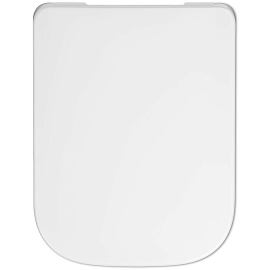 Duroplast square wrapover seat with soft close and lift off - White - Accents