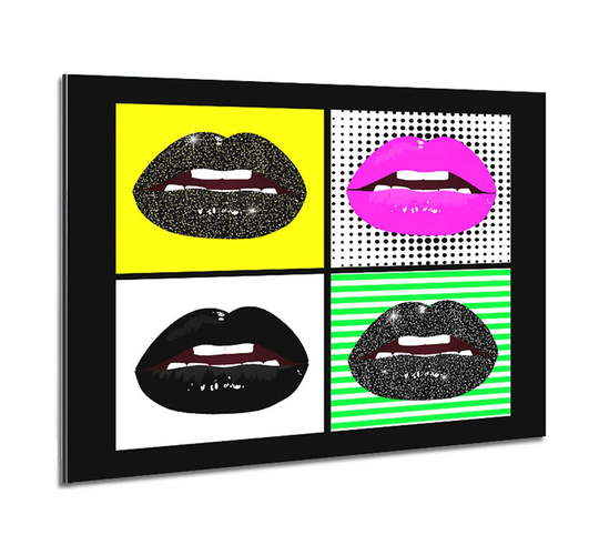 Sparkle Lips - Unframed Graphic Art on Metal