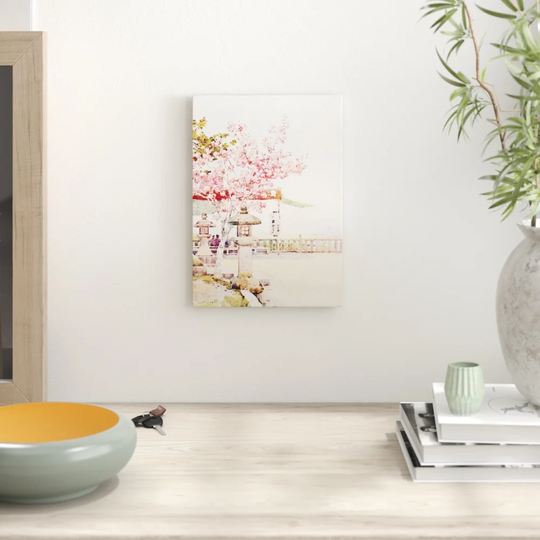 'Japanese Oriental The pink cherry' by Ella Du Cane Graphic Art
