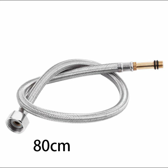Betterlifegb - 304 Stainless Steel Braidd Hose, Metal Single-Head Vegetable Basin, Basin, Hot and Cold Water Faucet, Water Inlet Push Pipe-80cm