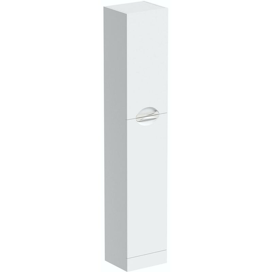 Elsdon white slimline tall storage unit 1900 x 350mm - White - Orchard