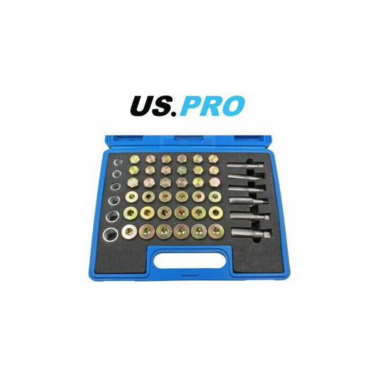 Uspro - us pro Tools 114PC Oil Drain Sump Plug / Gearbox Thread Repair Tool Kit - 3008