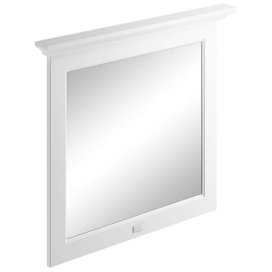 Flat Bathroom Mirror 800mm Wide - Pointing White - Bayswater