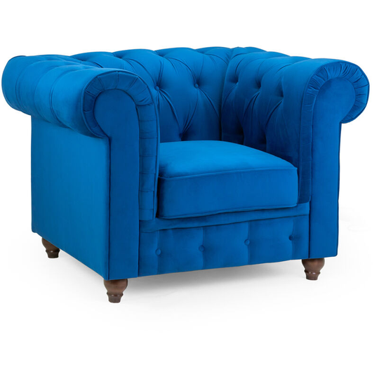 Sizzle Sofa Plush Blue Armchair
