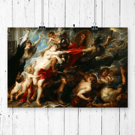 'Consequences of War' by Peter Paul Rubens Painting Print