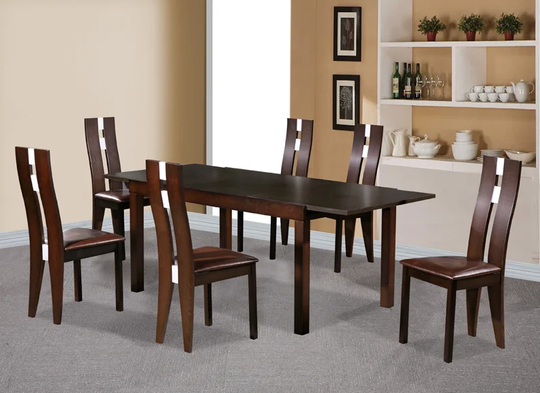 Maci Extendable Dining Set with 6 Chairs