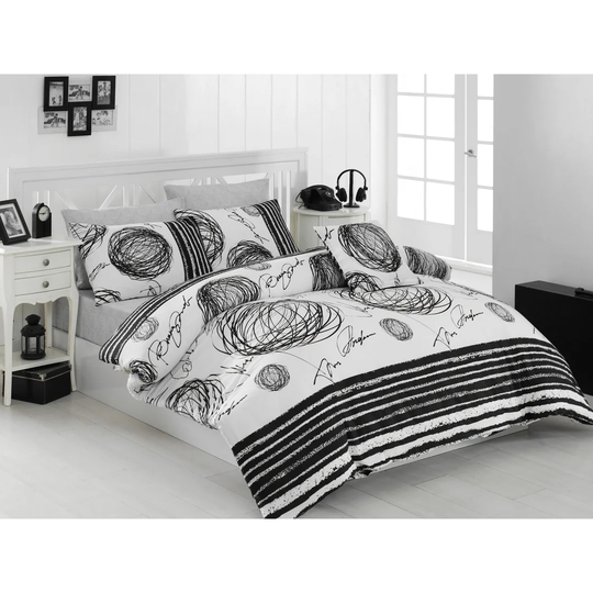 Hackworth Black/White Duvet Cover Set