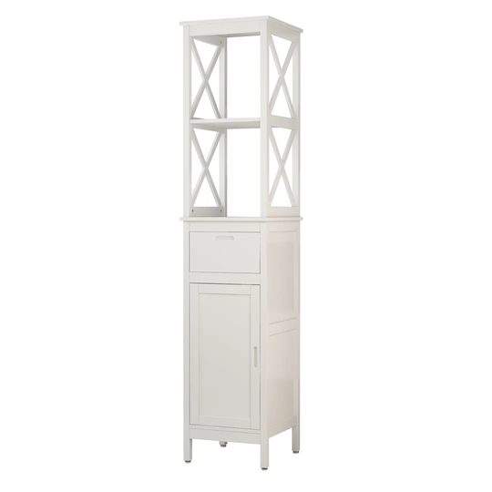 Runkle 40cm W x 183cm H x 40cm D Solid Wood Free-Standing Bathroom Cabinet