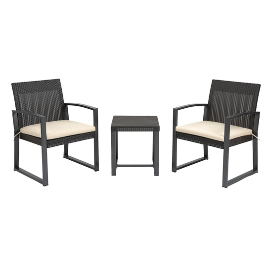 Fiorenzo Rattan 2-Person Seating Group with Cushions