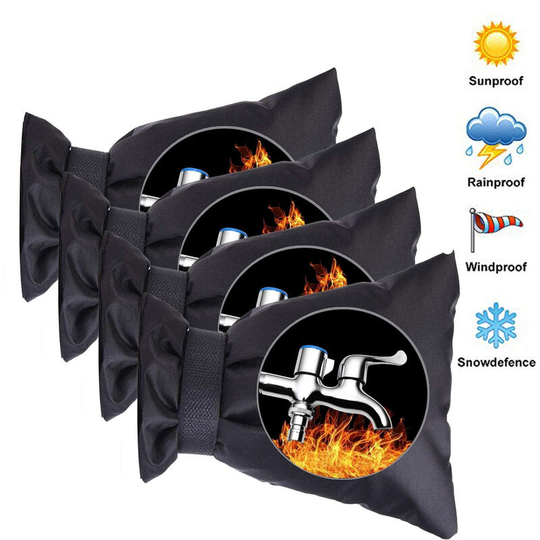4 Pack 5.8' w x 8.5' h Winter Faucet Insulation Covers, Pipe Cover Socks, Antifreeze Insulated Long Water Faucet Cover Socks for Outdoor Faucet (