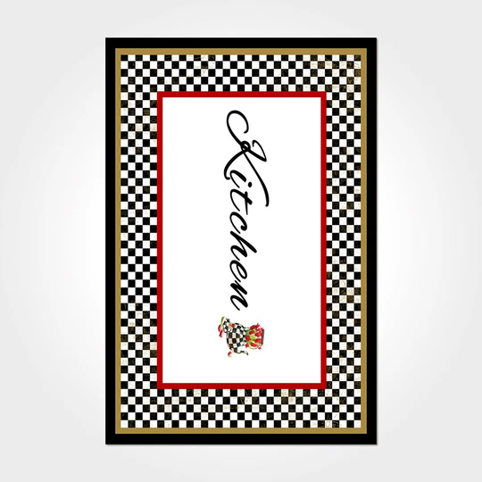 Deegan Machine Woven Black/Red/White Rug