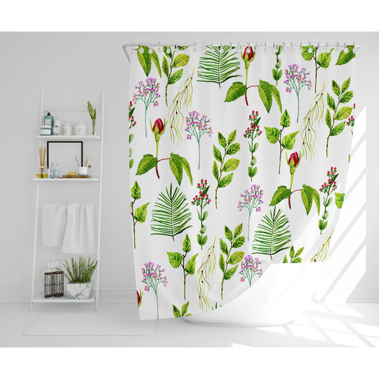Kaeden Polyester Shower Curtain Set