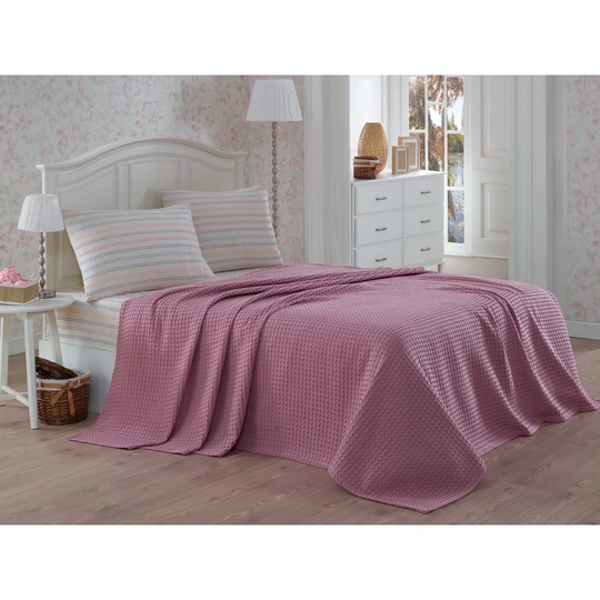Troutt Dusty Rose Bedspread Set