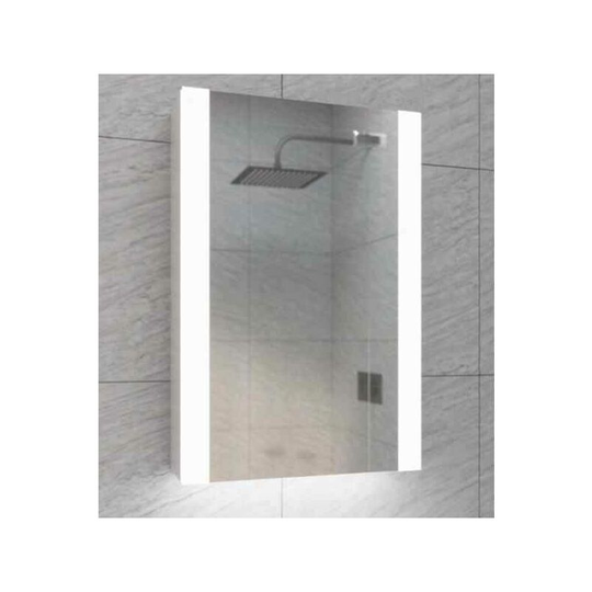 Caldini 1 Door Wall Mounted Mirror Cabinet - 400mm Wide - White - 40.0027 - White - Eastbrook
