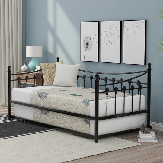 Timmothy Single (3') Steel Daybed with Trundle