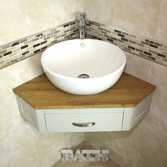 Kyree Wall Mounted Corner Vanity Unit