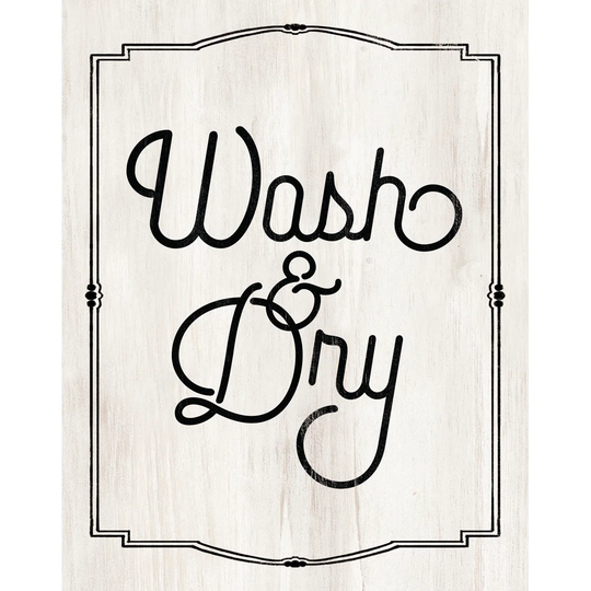 Wash and Dry - Wrapped Canvas Textual Art Print