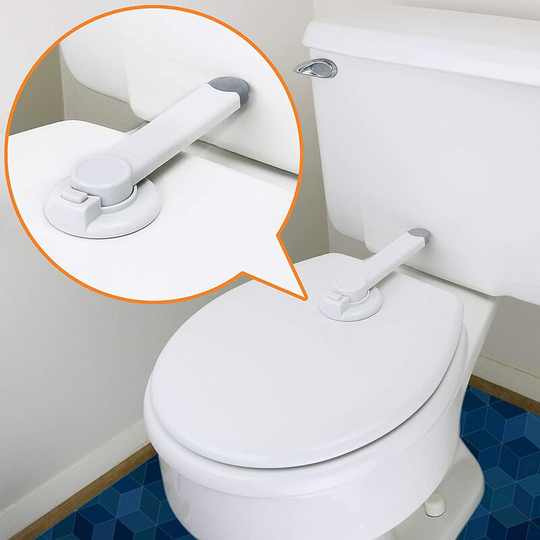 Sunflowergb - Toilet Lock Child Safety - Ideal Baby Toilet Seat Lock with 3M Adhesive - Easy Installation, No Tools Required - Fits Most Toilet Seats
