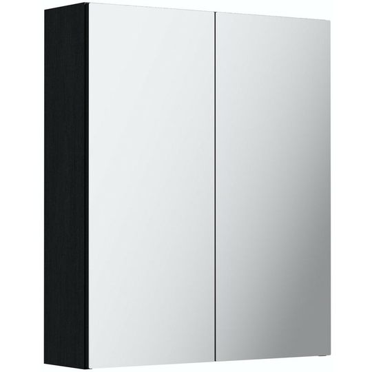 Nouvel quadro black mirror cabinet 720 x 600mm - Black - Reeves
