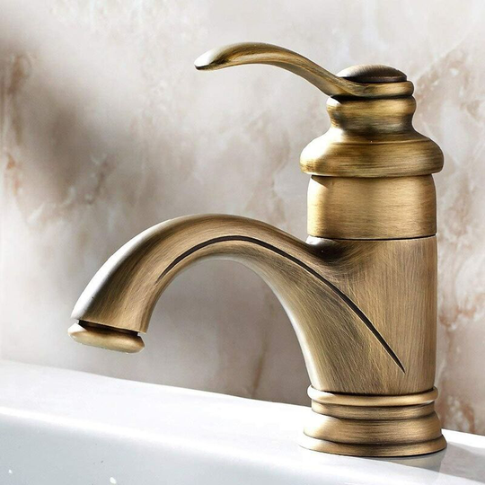 Antique Retro Bath Faucet European Basin Hot And Cold Bathroom Sink Mixer Tap Bronze Finish Jugs Vintage Spray Drawing Balcony Bar Toilet Hand Washer
