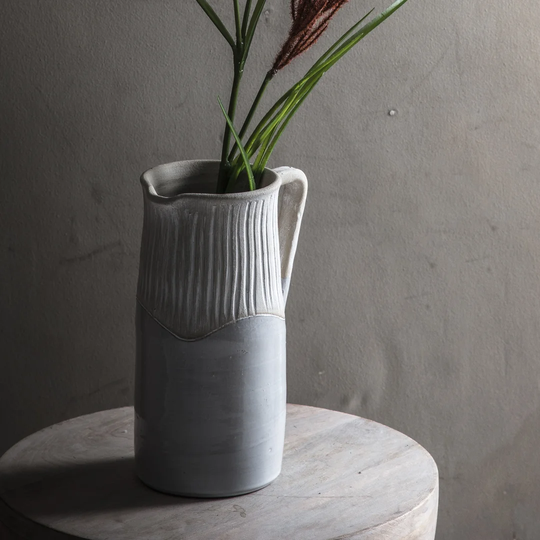 Bohn White Stoneware Table Vase