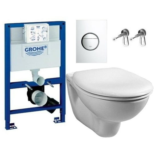 38526 Rapid 0.82m Dual Flush Cistern Frame 38765 Nova Plate & Toilet Pan - Grohe