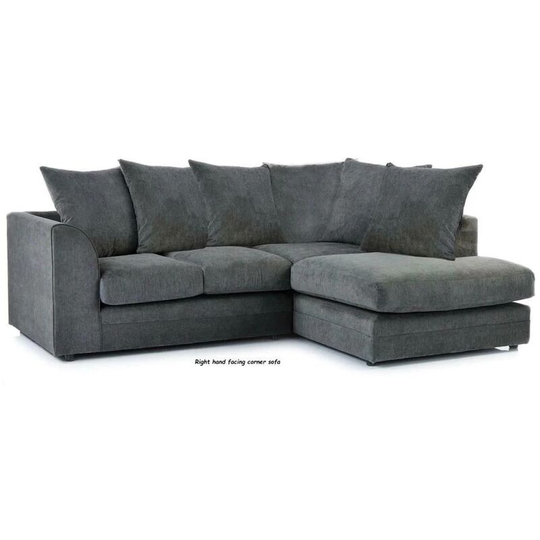 Chelsea Right Hand Facing Fabric Corner Sofa - Grey