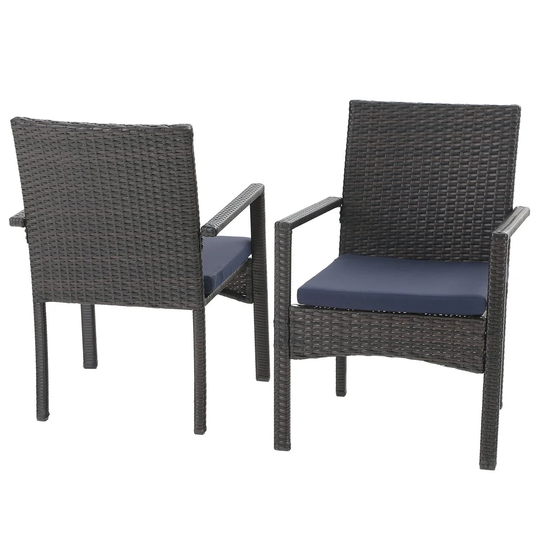 Angeldavid Stacking Patio Dining Armchair with Cushion