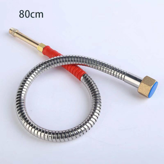 Perleraregb - Faucet Pipe Metal Encryption Anti-Bending Anti-Flexural Faucet Inlet Pipe (80cm)