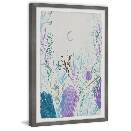 "Purple Scenery" Framed Painting Print