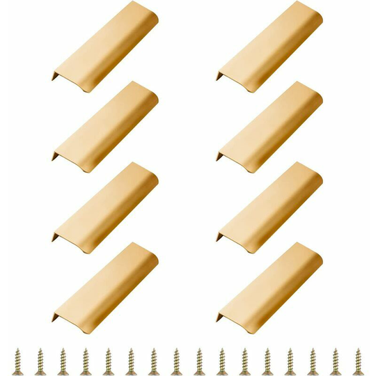 8 Pieces Drawer Pulls, rlife Aluminum Alloy Cupboard Door Handles, Furniture Handle with Screws, Home Decoration for Cabinet Door, Modern Style