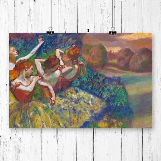 'Dancers Preparing No.2' by Edgar Degas Painting Print