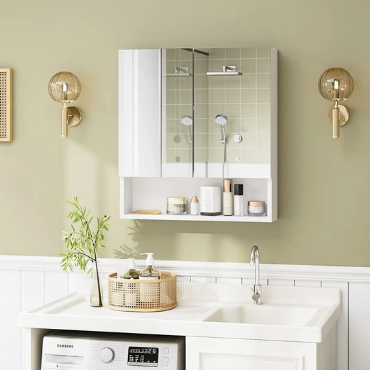 Courtois 53cm x 58cm Surface Mount Mirror Cabinet