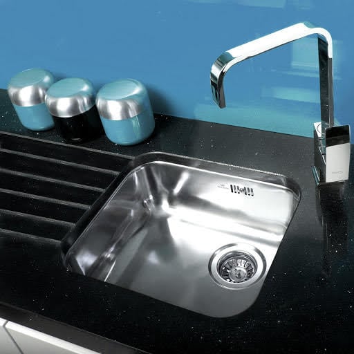 Reginox Comfort 1 Bowl Integrated Stainless Steel Kitchen Sink with Waste Included - L18 4035 OKG