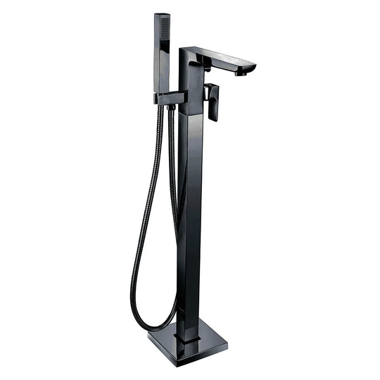 Blk Freestanding Bath Shower Mixer