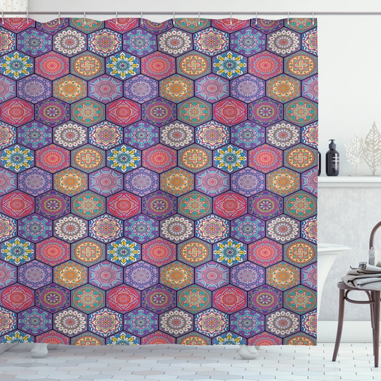 Boorman 13 Piece Polyester Shower Curtain Set
