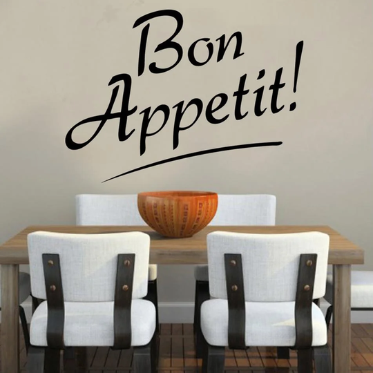 Bon Appetit! Quote Decal Vinyl Wall Sticker