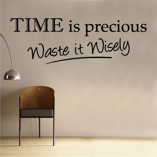 Time Is Precious Decal Wall Sticker