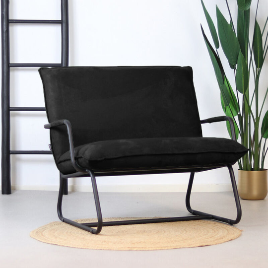 Armchair Ohio Black - Yellow