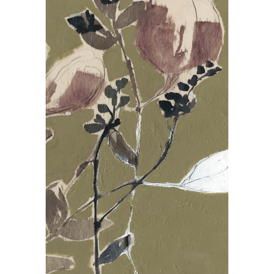 Mauve on Olive II - Wrapped Canvas Art Prints