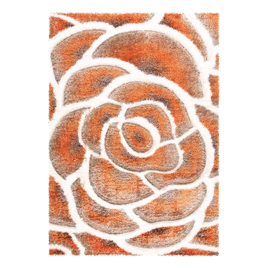 Tarnov Ultra Soft Orange/White Rug