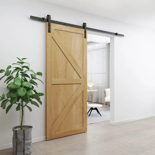 Achel Barn Door Sliding Kit Heavy Duty Steel Sliding Door Track